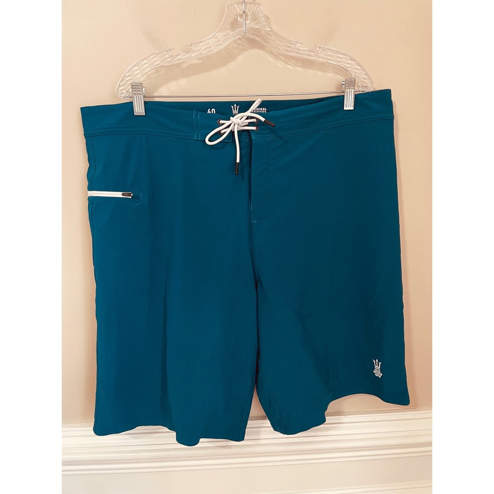 Driftline Original Drifties Mens 40 Teal Neoprene Lined Board Shorts FLAWED